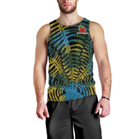 Rwanda Men Tank Top with Gorilla Family Kwita Izina Leaf Jungle Spirit