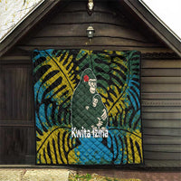 Rwanda Quilt with Gorilla Family Kwita Izina Leaf Jungle Spirit