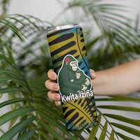 Rwanda Skinny Tumbler with Gorilla Family Kwita Izina Leaf Jungle Spirit