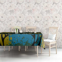 Rwanda Tablecloth with Gorilla Family Kwita Izina Leaf Jungle Spirit