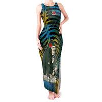 Rwanda Tank Maxi Dress with Gorilla Family Kwita Izina Leaf Jungle Spirit