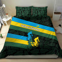 Rwanda Bedding Set with Tour du Rwanda Cycling Race Flag Stripe Spirit