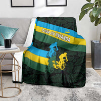Rwanda Blanket with Tour du Rwanda Cycling Race Flag Stripe Spirit