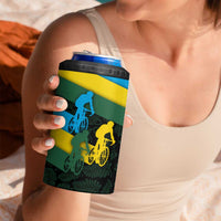 Rwanda 4 in 1 Can Cooler Tumbler with Tour du Rwanda Cycling Race Flag Stripe Spirit