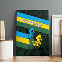 Rwanda Canvas Wall Art with Tour du Rwanda Cycling Race Flag Stripe Spirit