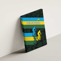 Rwanda Canvas Wall Art with Tour du Rwanda Cycling Race Flag Stripe Spirit