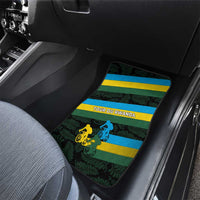 Rwanda Car Mats with Tour du Rwanda Cycling Race Flag Stripe Spirit