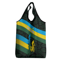 Rwanda Grocery Bag with Tour du Rwanda Cycling Race Flag Stripe Spirit