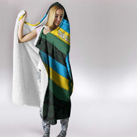 Rwanda Hooded Blanket with Tour du Rwanda Cycling Race Flag Stripe Spirit