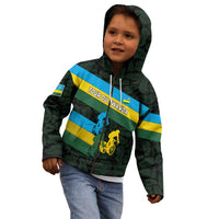 Rwanda Kid Hoodie with Tour du Rwanda Cycling Race Flag Stripe Spirit