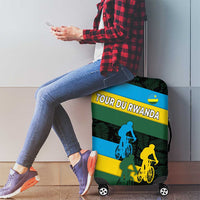 Rwanda Luggage Cover with Tour du Rwanda Cycling Race Flag Stripe Spirit