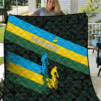 Rwanda Quilt with Tour du Rwanda Cycling Race Flag Stripe Spirit