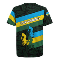 Rwanda Rugby Jersey with Tour du Rwanda Cycling Race Flag Stripe Spirit