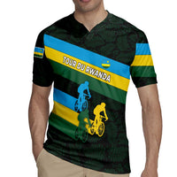 Rwanda Rugby Jersey with Tour du Rwanda Cycling Race Flag Stripe Spirit