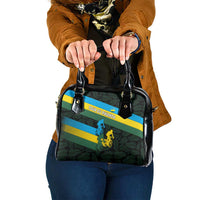 Rwanda Shoulder Handbag with Tour du Rwanda Cycling Race Flag Stripe Spirit
