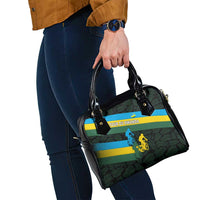 Rwanda Shoulder Handbag with Tour du Rwanda Cycling Race Flag Stripe Spirit