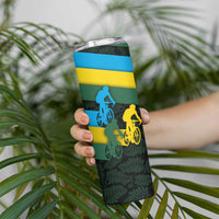 Rwanda Skinny Tumbler with Tour du Rwanda Cycling Race Flag Stripe Spirit