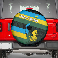 Rwanda Spare Tire Cover with Tour du Rwanda Cycling Race Flag Stripe Spirit
