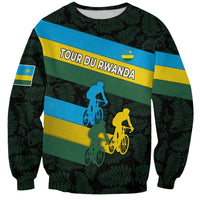 Rwanda Sweatshirt with Tour du Rwanda Cycling Race Flag Stripe Spirit