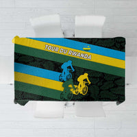 Rwanda Tablecloth with Tour du Rwanda Cycling Race Flag Stripe Spirit