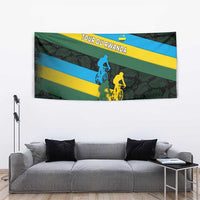 Rwanda Tapestry with Tour du Rwanda Cycling Race Flag Stripe Spirit