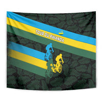 Rwanda Tapestry with Tour du Rwanda Cycling Race Flag Stripe Spirit