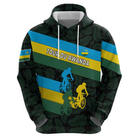 Rwanda Zip Hoodie with Tour du Rwanda Cycling Race Flag Stripe Spirit