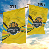 Rwanda Garden Flag with Basketball League Court Hoop Yellow Wave Spirit