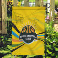 Rwanda Garden Flag with Basketball League Court Hoop Yellow Wave Spirit