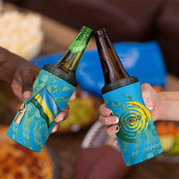 Rwanda 4 in 1 Can Cooler Tumbler with Imigongo Spiraling Flag Hand Wave Time Spirit