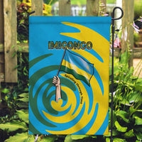 Rwanda Garden Flag with Imigongo Spiraling Flag Hand Wave Time Spirit