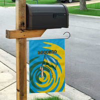 Rwanda Garden Flag with Imigongo Spiraling Flag Hand Wave Time Spirit