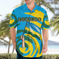 Rwanda Hawaiian Shirt with Imigongo Spiraling Flag Hand Wave Time Spirit