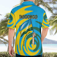 Rwanda Hawaiian Shirt with Imigongo Spiraling Flag Hand Wave Time Spirit