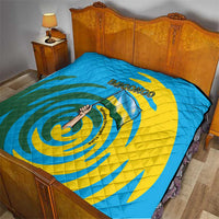 Rwanda Quilt with Imigongo Spiraling Flag Hand Wave Time Spirit