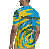 Rwanda Rugby Jersey with Imigongo Spiraling Flag Hand Wave Time Spirit