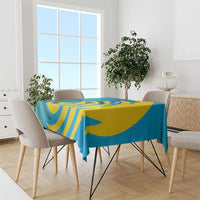 Rwanda Tablecloth with Imigongo Spiraling Flag Hand Wave Time Spirit