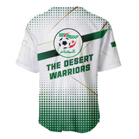 Algeria Soccer Baseball Jersey with Desert Warriors Text and National Flag Design
