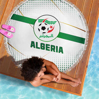 Algeria Soccer Beach Blanket with Desert Warriors Text and National Flag Design