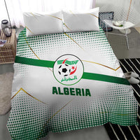 Algeria Soccer Bedding Set with Desert Warriors Text and National Flag Design