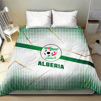 Algeria Soccer Bedding Set with Desert Warriors Text and National Flag Design