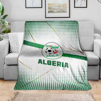 Algeria Soccer Blanket with Desert Warriors Text and National Flag Design