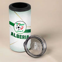 Algeria Soccer 4 in 1 Can Cooler Tumbler with Desert Warriors Text and National Flag Design
