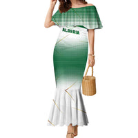 Algeria Soccer Family Matching Mermaid Dress and Hawaiian Shirt with Desert Warriors Text and National Flag Design