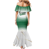 Algeria Soccer Family Matching Mermaid Dress and Hawaiian Shirt with Desert Warriors Text and National Flag Design