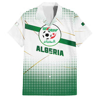 Algeria Soccer Family Matching Off Shoulder Maxi Dress and Hawaiian Shirt with Desert Warriors Text and National Flag Design