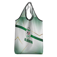 Algeria Soccer Grocery Bag with Desert Warriors Text and National Flag Design