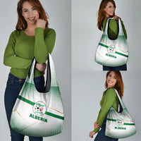 Algeria Soccer Grocery Bag with Desert Warriors Text and National Flag Design
