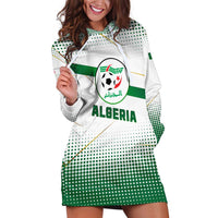 Algeria Soccer Hoodie Dress with Desert Warriors Text and National Flag Design