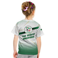 Algeria Soccer Kid T Shirt with Desert Warriors Text and National Flag Design